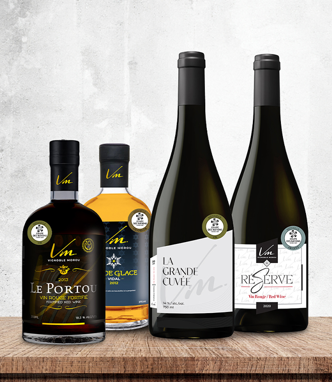 Vin de Vignoble Morou avec illustration personnalisé