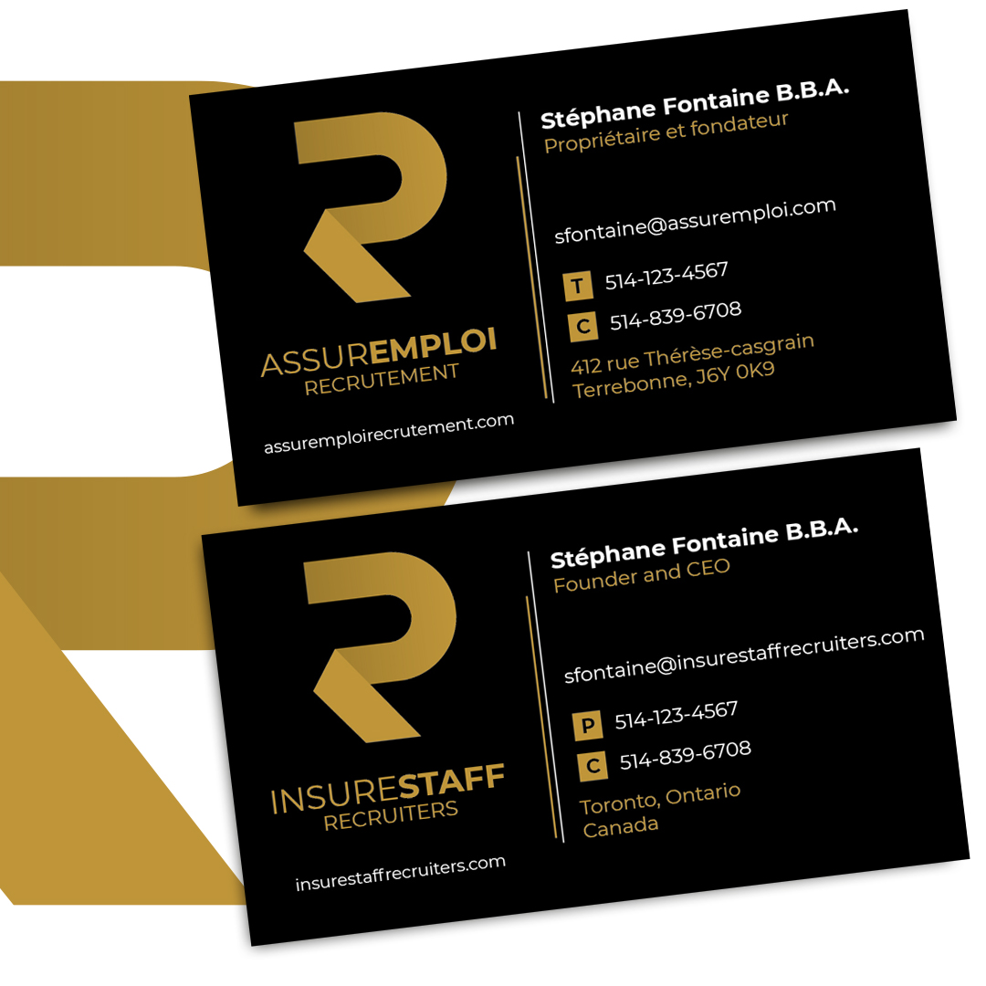 Carte d'affaire AssurEmploi et InsureStaff