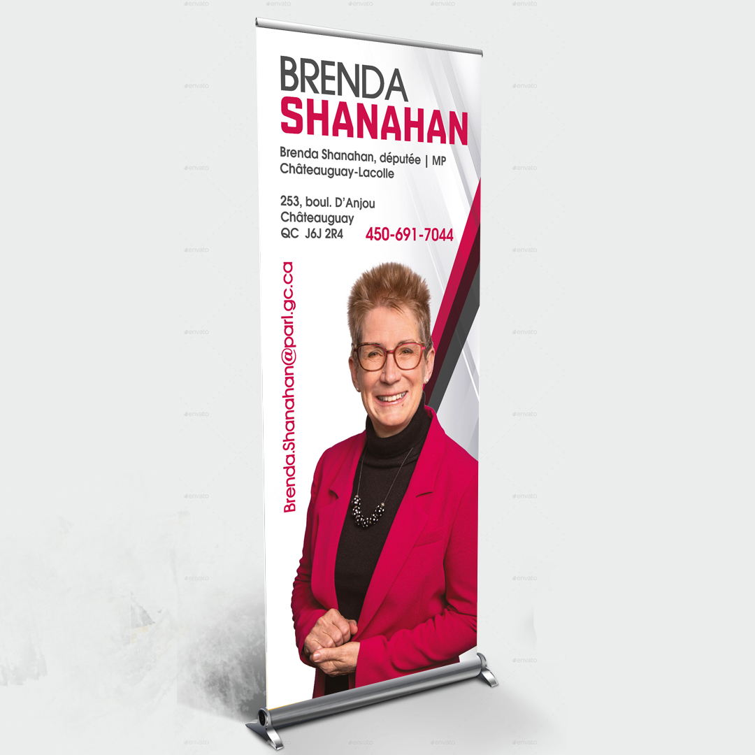 Roll-up Brenda Shanahan Députée Châteauguay-Lacolle