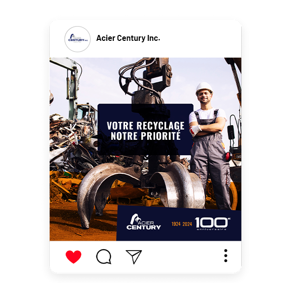 Gestion de réseaux sociaux Acier Century